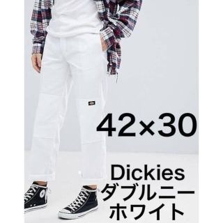 ディッキーズ(Dickies)のB【希少】ホワイト ディッキーズ ダブルニー ワークパンツ 42×30(ワークパンツ/カーゴパンツ)