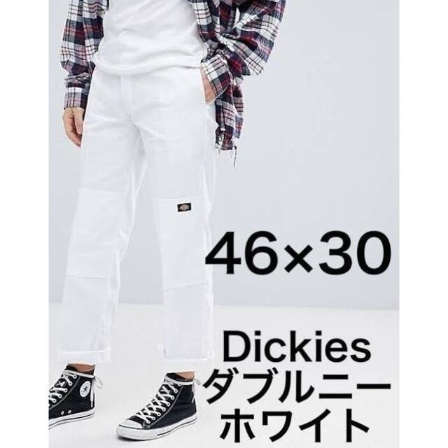 Dickies(ディッキーズ)のB【希少】ホワイト ディッキーズ ダブルニー ワークパンツ 46×30 メンズのパンツ(ワークパンツ/カーゴパンツ)の商品写真