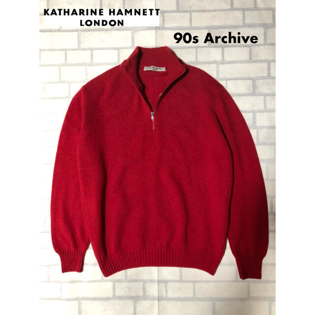 KATHARINE HAMNETT(キャサリンハムネット)の初期 KATHARINE HAMNETT アーカイブ ハーフジップ セーター メンズのトップス(ニット/セーター)の商品写真