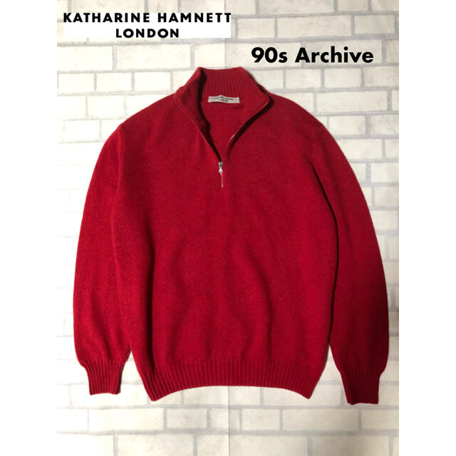 初期 KATHARINE HAMNETT アーカイブ ハーフジップ セーター - ニット ...