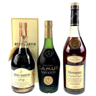 3本 REMY MARTIN CAMUS Hennessy コニャック(ウイスキー)