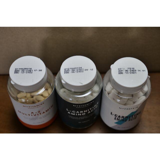 MYPROTEIN(マイプロテイン)のL-カルニチ　ン90×2＝180錠　マルチビタミン　90錠　 食品/飲料/酒の健康食品(ビタミン)の商品写真