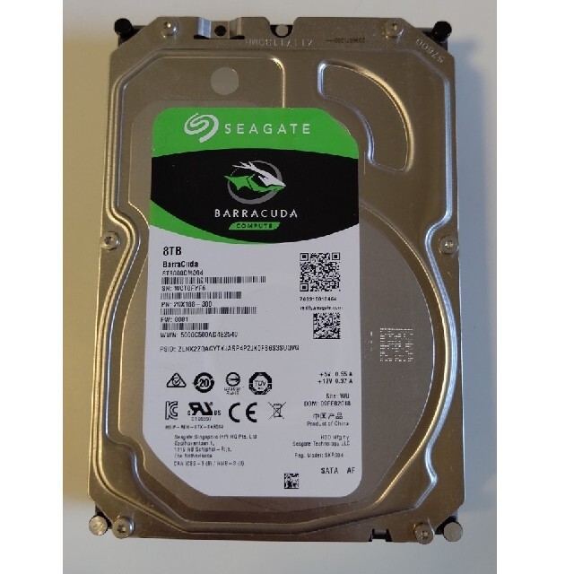 【Seagate・8TB】ハードディスク５個セット