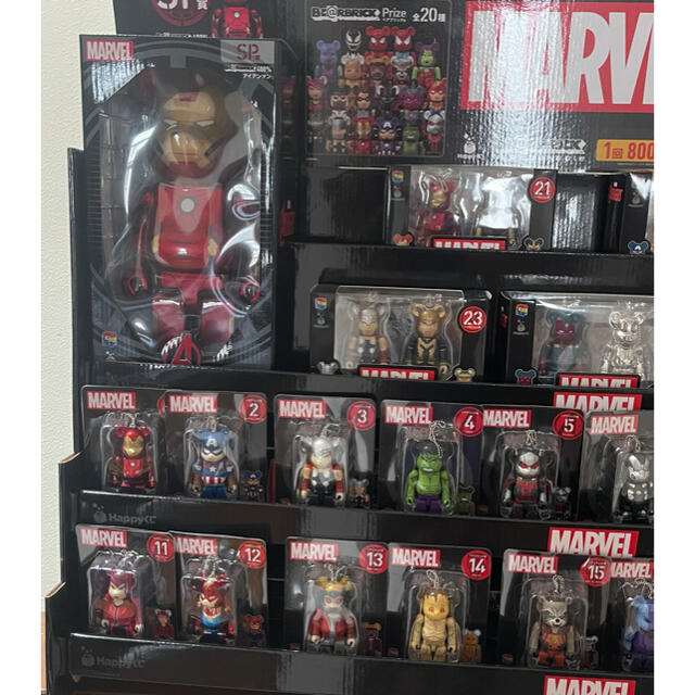 MARVEL(マーベル)のhappyくじ be@rbrick  MARVEL ベアブリック　1ロット エンタメ/ホビーのおもちゃ/ぬいぐるみ(キャラクターグッズ)の商品写真