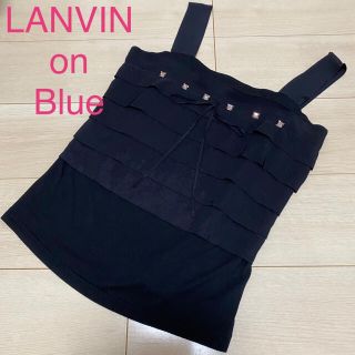 ランバンオンブルー(LANVIN en Bleu)の★美品★ LANVIN en Blue グログランキャミソール  カットソー(カットソー(半袖/袖なし))