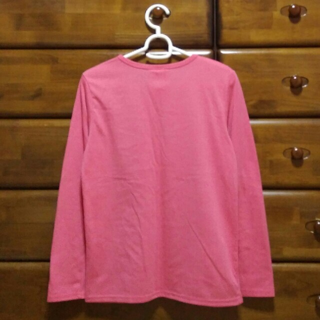 ikka(イッカ)のカットソー　Tシャツ　ピンク　リボン　長袖 レディースのトップス(Tシャツ(長袖/七分))の商品写真