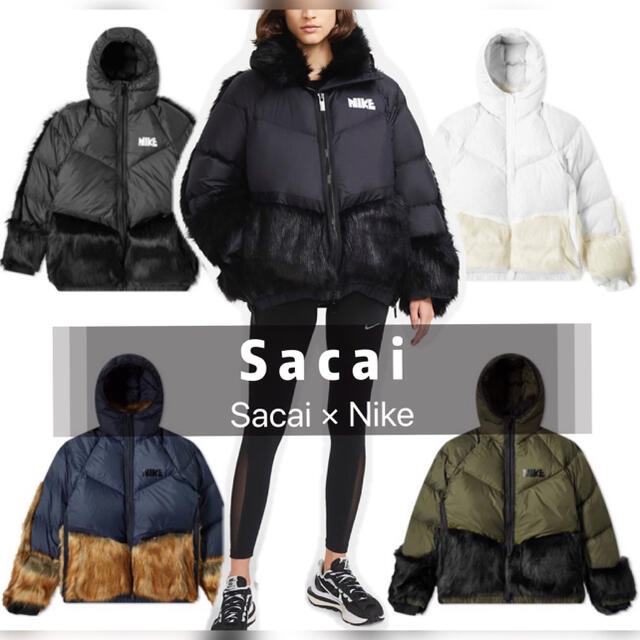 NIKE(ナイキ)の【新品】SACAI x NIKE サカイ ナイキ ダウン　パーカー レディースのジャケット/アウター(ダウンジャケット)の商品写真