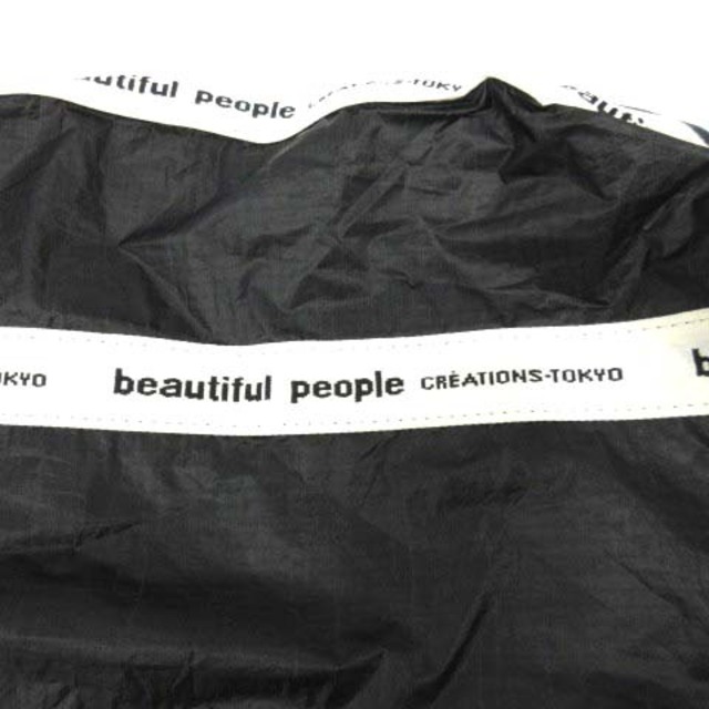 beautiful people(ビューティフルピープル)のビューティフルピープル sail cloth logo tape 黒  白 レディースのバッグ(トートバッグ)の商品写真