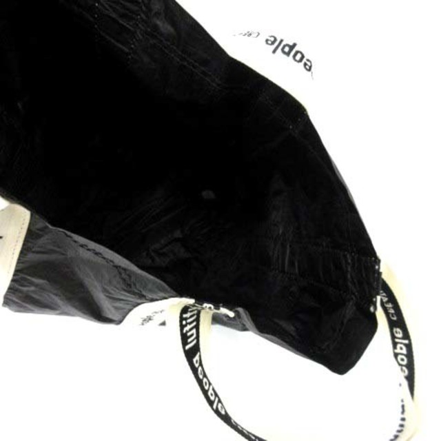 beautiful people(ビューティフルピープル)のビューティフルピープル sail cloth logo tape 黒  白 レディースのバッグ(トートバッグ)の商品写真