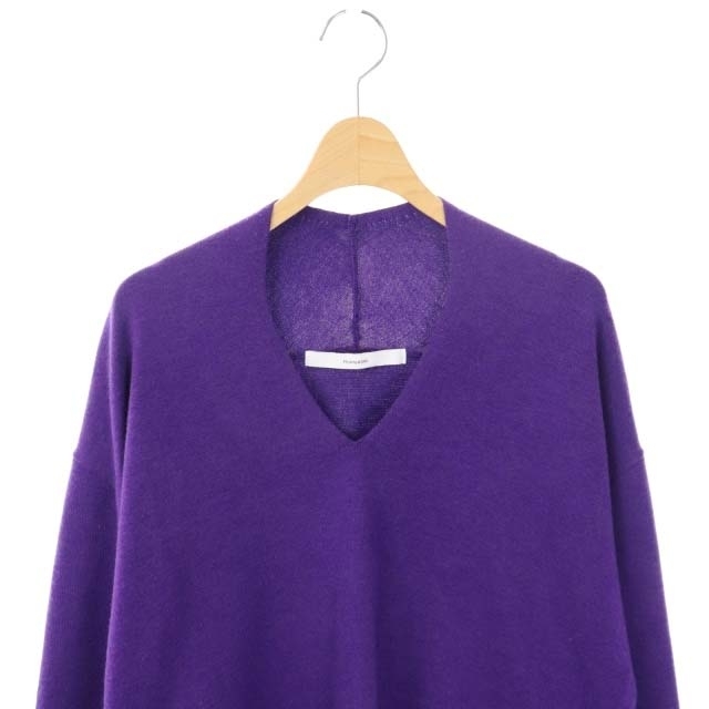 FRAMeWORK(フレームワーク)のフレームワーク ニット セーター プルオーバー Vネック 長袖 ウール混 紫 レディースのトップス(ニット/セーター)の商品写真