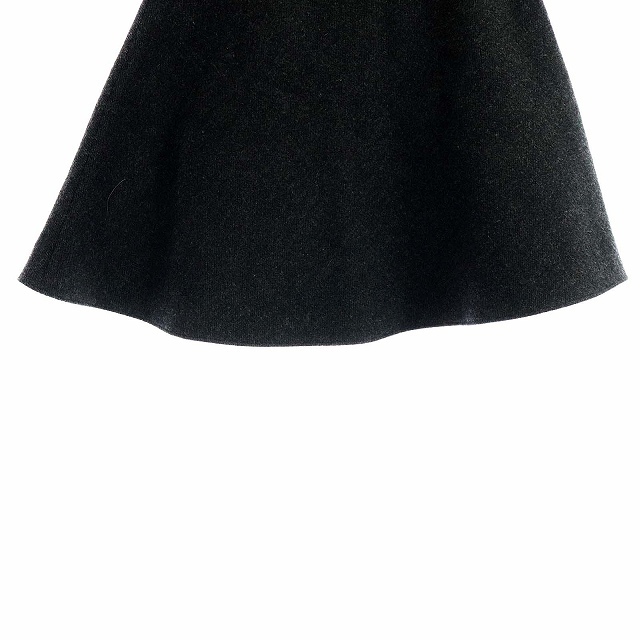 miumiu(ミュウミュウ)のミュウミュウ 2016 フレアスカート ミニ丈 ウール M ダークグレー レディースのスカート(ミニスカート)の商品写真