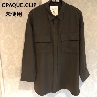 オペークドットクリップ(OPAQUE.CLIP)の未使用　オペークドットクリップトップス　オーバーシャツLL(シャツ/ブラウス(長袖/七分))