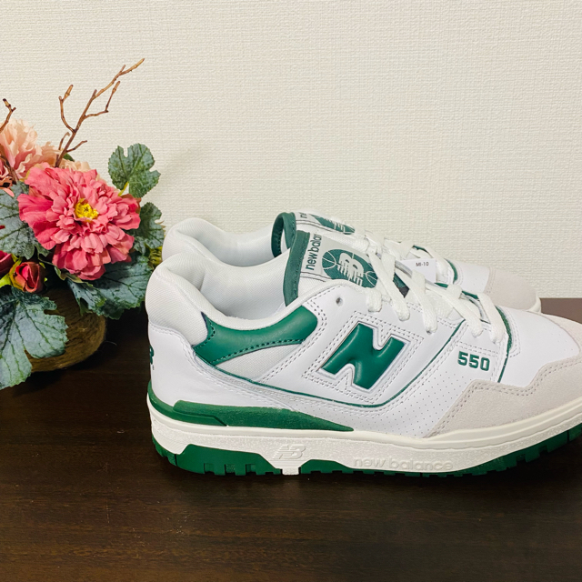 New Balance(ニューバランス)のニューバランス BB550WT1 グリーン　26.5cm メンズの靴/シューズ(スニーカー)の商品写真