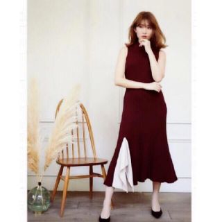 スナイデル(SNIDEL)のHer lip to／High neck Knit Long Dress(ロングワンピース/マキシワンピース)