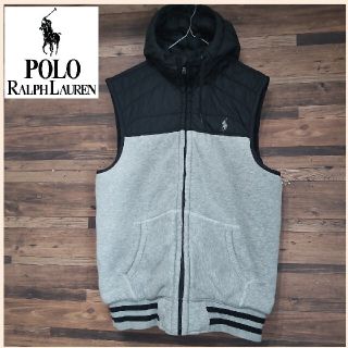 ポロラルフローレン(POLO RALPH LAUREN)の【フォロー割り済み】 ポロラルフローレン ポニーロゴ刺繍　フード付きベスト(ベスト)