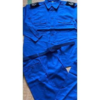 未使用海上自衛隊作業服上下階級章、ベルト付き(戦闘服)