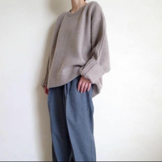 7G ALPACA WOOL CARDIGAN RIB STITCH KNIT - ニット/セーター