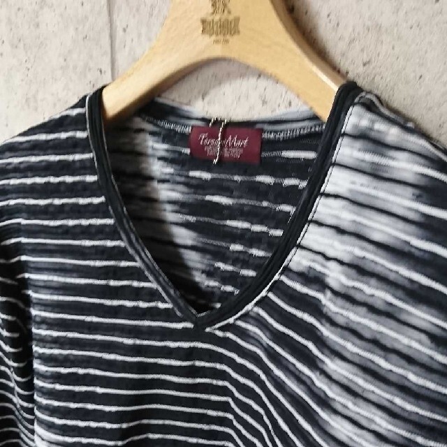 未使用 トルネードマート ブリードボーダー 長袖カットソー   ブラック メンズのトップス(Tシャツ/カットソー(七分/長袖))の商品写真