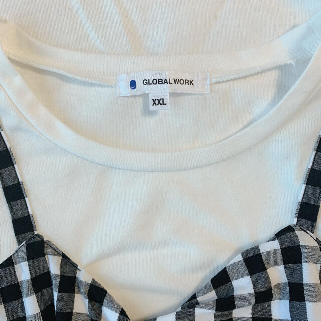 GLOBAL WORK(グローバルワーク)のGLOBAL WORK チェック ワンピース XXL 130 140 キッズ/ベビー/マタニティのキッズ服女の子用(90cm~)(ワンピース)の商品写真