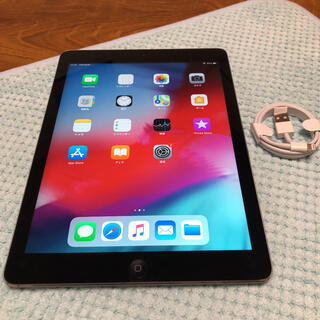 アイパッド(iPad)の美品 Apple iPad Air 16GB Wi-Fiモデル 黒 動作品 7(タブレット)