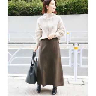 イエナ(IENA)のIENAヘリンボーンランダムフレアスカート plageSpick好きにも(ロングスカート)
