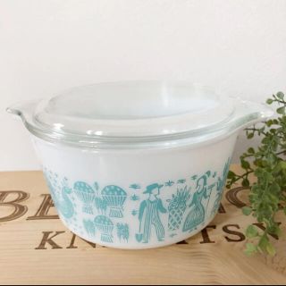 パイレックス(Pyrex)のオールドパイレックス バタープリント アーミッシュ キャセロール Ｌサイズ 大(食器)