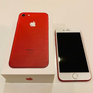 アップル(Apple)のiPhone7　本体　128GB  RED  画面割れ無し(スマートフォン本体)