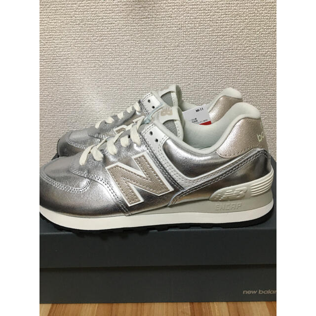 美品　new balance B WL574PR2 シルバー【23.5㌢】