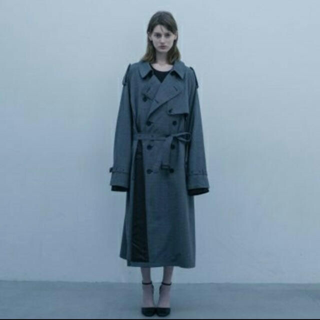 SUNSEA - stein20ss DOUBLE SHADE TRENCH COAT チェック