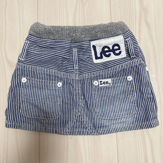 Lee(リー)のLee ヒッコリー　ミニスカート　100センチ キッズ/ベビー/マタニティのキッズ服女の子用(90cm~)(スカート)の商品写真