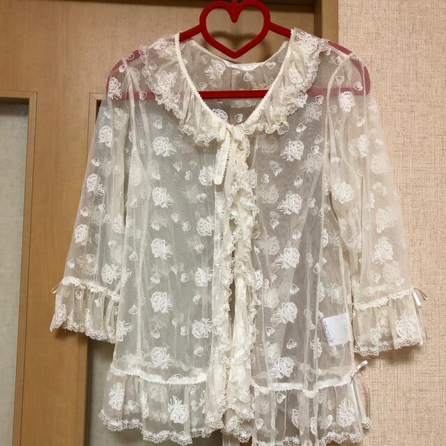 トップスピンクハウス❤️お花柄のチュールブラウス