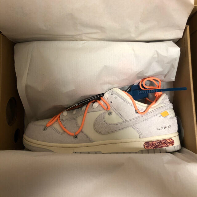 靴/シューズNIKE dunk off-white ナイキ ダンク オフホワイト　No19