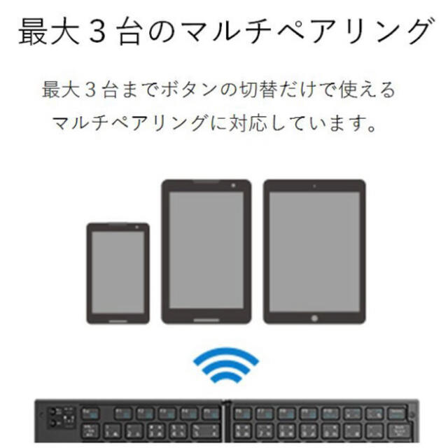 ELECOM(エレコム)のワイヤレスBluetoothキーボード スマホ/家電/カメラのPC/タブレット(PC周辺機器)の商品写真