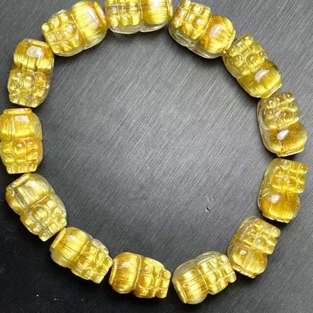天然】アクアマリン ブレスレット 貔貅 22.8g-