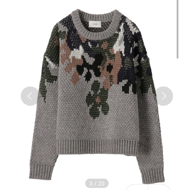 STUDIOUS(ステュディオス)の新品タグ付き　CLANE　OVER FLOWER MOTIF KNIT レディースのトップス(ニット/セーター)の商品写真