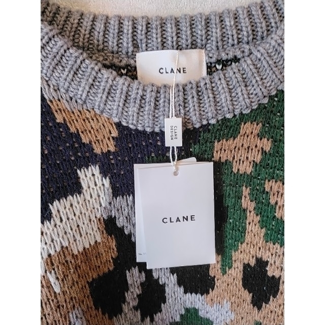 STUDIOUS(ステュディオス)の新品タグ付き　CLANE　OVER FLOWER MOTIF KNIT レディースのトップス(ニット/セーター)の商品写真