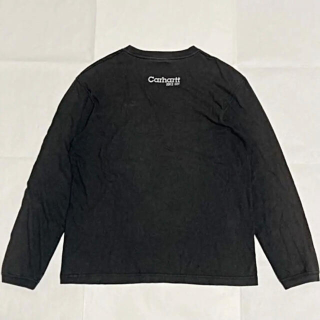 carhartt(カーハート)の【人気】Carhartt　カーハート　ロンT　フロントロゴ　Mサイズ　古着 メンズのトップス(Tシャツ/カットソー(七分/長袖))の商品写真