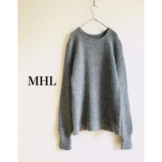 マーガレットハウエル(MARGARET HOWELL)の変更済　美品　MHL ニット　グレー(ニット/セーター)