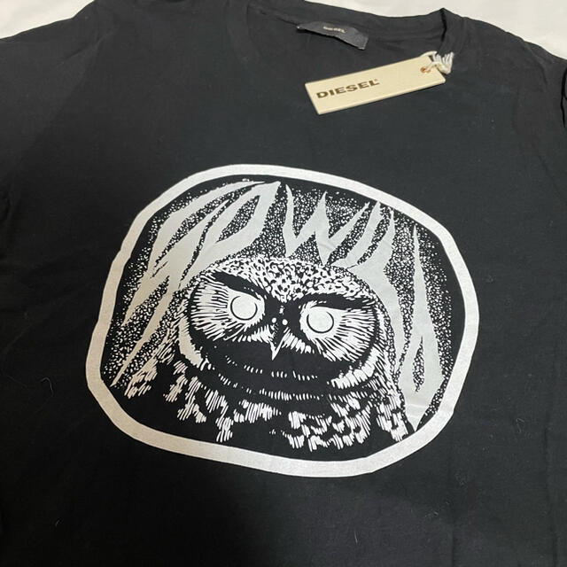 DIESEL(ディーゼル)の02 DIESEL フクロウ柄 ロンＴ ブラック レディースのトップス(Tシャツ(長袖/七分))の商品写真