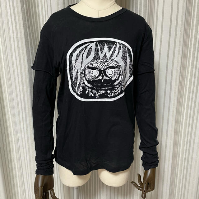 DIESEL(ディーゼル)の02 DIESEL フクロウ柄 ロンＴ ブラック レディースのトップス(Tシャツ(長袖/七分))の商品写真