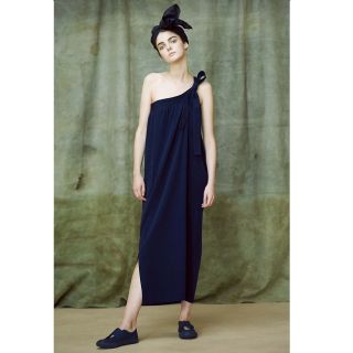 ワイズ(Y's)のY’s - Navy One Shoulder Dress(ロングワンピース/マキシワンピース)