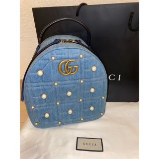 Gucci - GGマーモント デニム リュック 保存袋付きの通販 by Kitty's