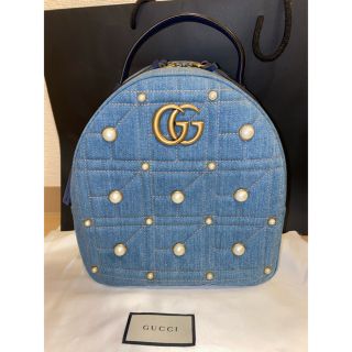 Gucci - GGマーモント デニム リュック 保存袋付きの通販 by Kitty's