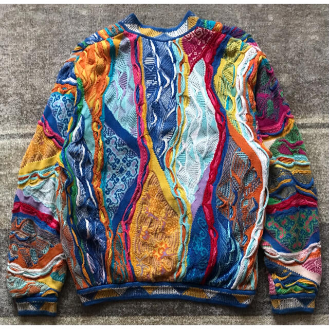 絶妙なカラー配色 芸術 COOGI クージー 3D コットン ニット セーター 