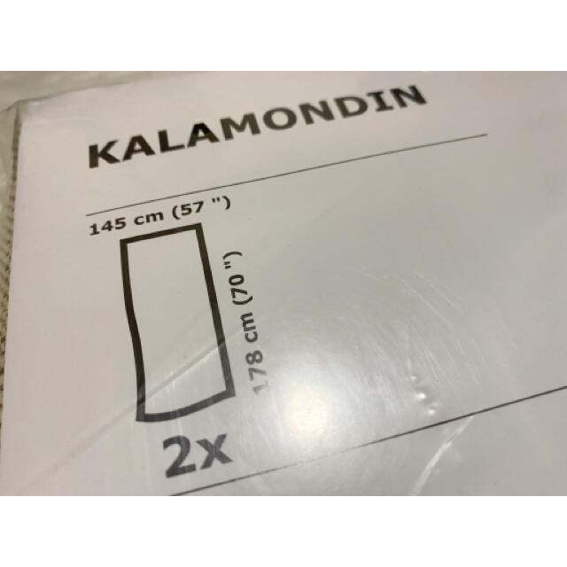 IKEA(イケア)のIKEA カーテン KALAMONDIN 145×178 2セット 計4枚 インテリア/住まい/日用品のカーテン/ブラインド(カーテン)の商品写真