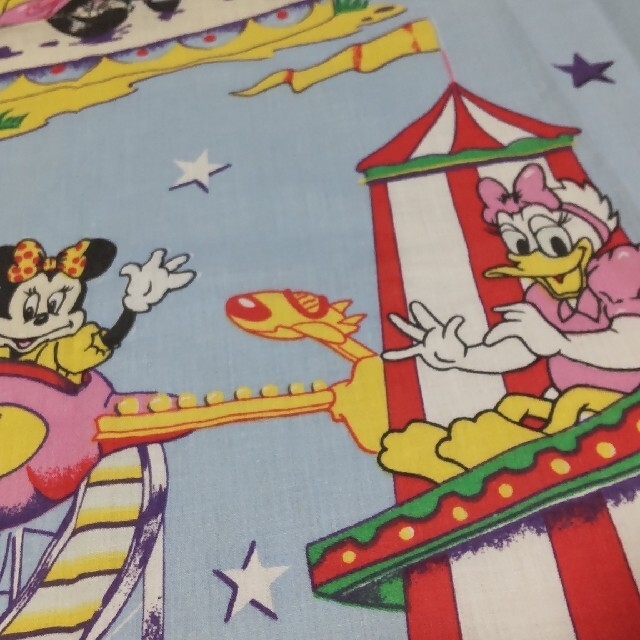 Disney(ディズニー)の専用★ミキミニ ジェットコースター★ブルー ピンク ビンテージシーツ ハンドメイ ハンドメイドの素材/材料(生地/糸)の商品写真