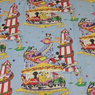 ディズニー(Disney)の専用★ミキミニ ジェットコースター★ブルー ピンク ビンテージシーツ ハンドメイ(生地/糸)