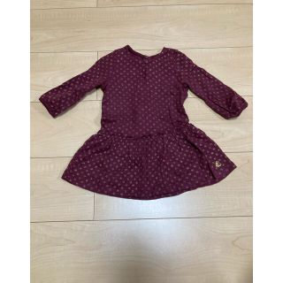 プチバトー(PETIT BATEAU)のプチバトー　ワンピース　74cm(ワンピース)