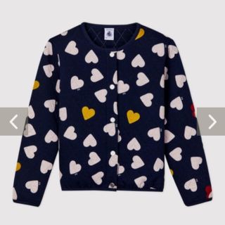 プチバトー(PETIT BATEAU)の☆プチバトー☆チュビックプリントカーディガン　6才サイズ(カーディガン)