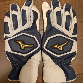 ミズノ(MIZUNO)のミズノ　走塁　手袋　ネイビー　Mサイズ(その他)